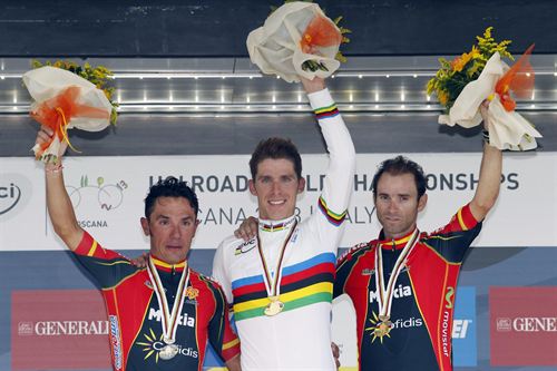 Podium Mundial de Ciclismo