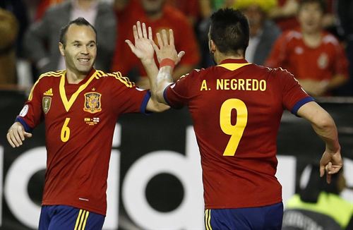 Seleccion española Negredo Iniesta