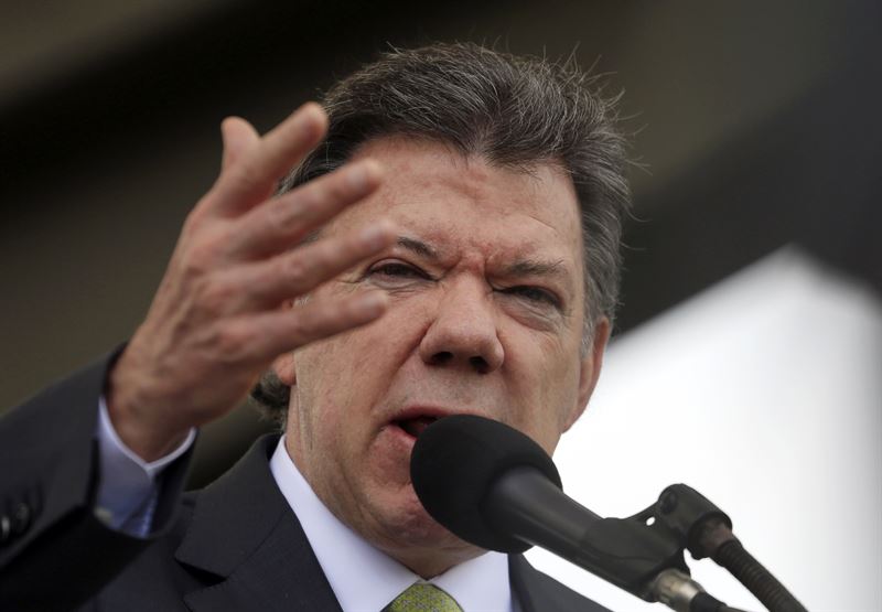 El presidente de Colombia Juan Manuel Santos