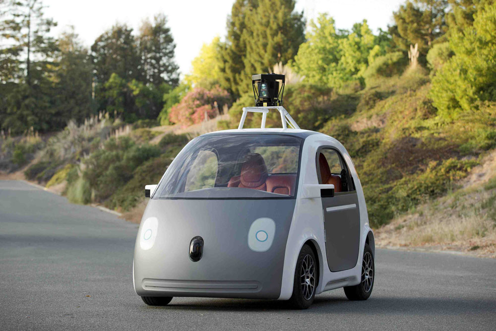 A prototype of a driverless car is seen in a photograph provided by Google in Mountain View