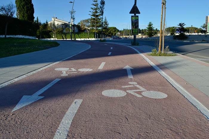 red ciclista carril bici