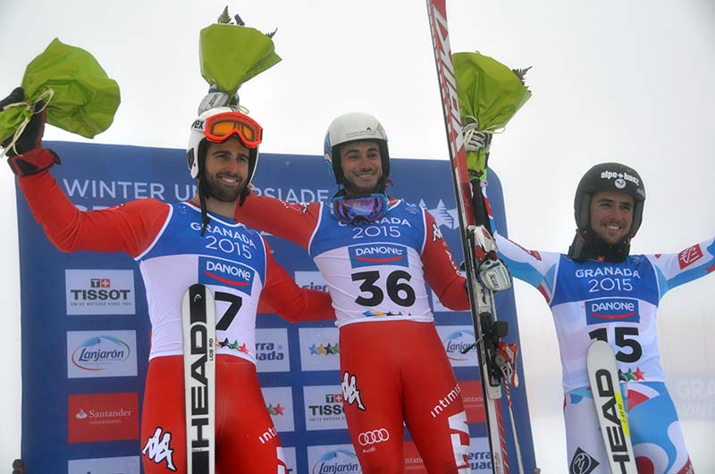 Universiada 2015-02-12 Slalom Gigante Masculino Podio