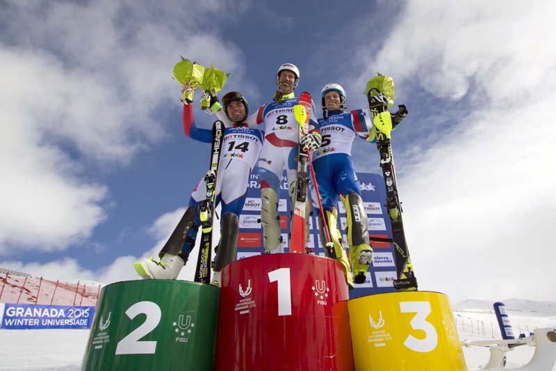 Universiada 2015-02-14 Slalom GigantePodium Slalom