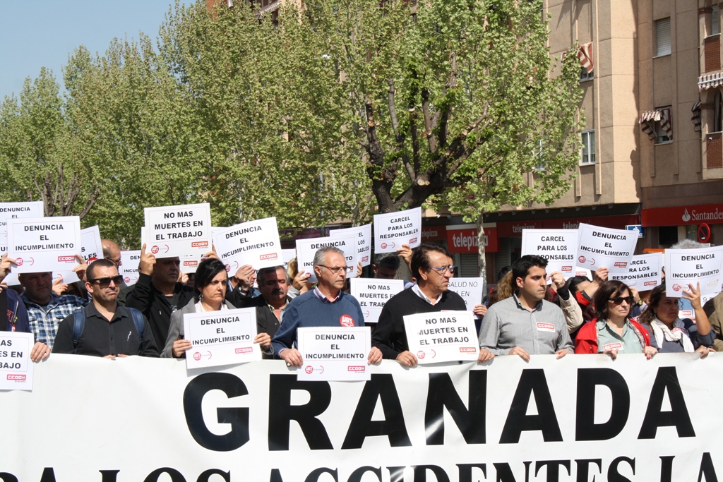 manifestacion sindicatos accidente laboral