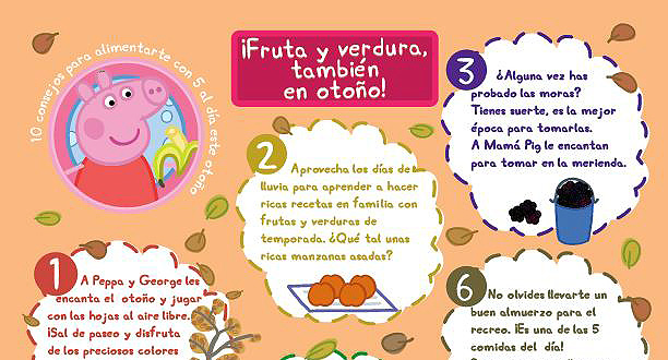 10 consejos para comer en otoño pepa pig recortado