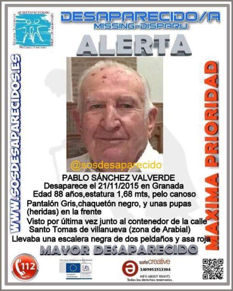 Pablo Sánchez Valverde Desaparecido Cartel