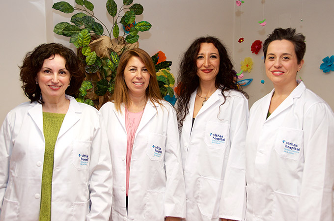 vitha hospital  Antonia Antúnez, Alicia Fernández, Silvia López y Francisca del Rio
