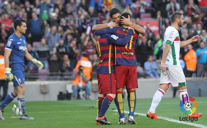 barcelona - granada gol messi lomban andres