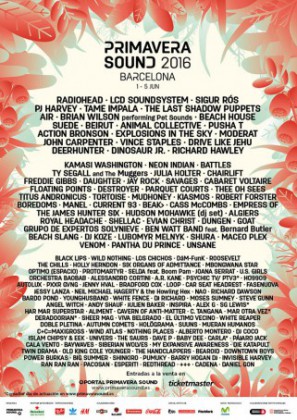 Line-up Primavera Sound 2016 jerarquico cast