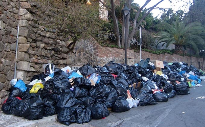 basura-huelga-limpieza-malaga