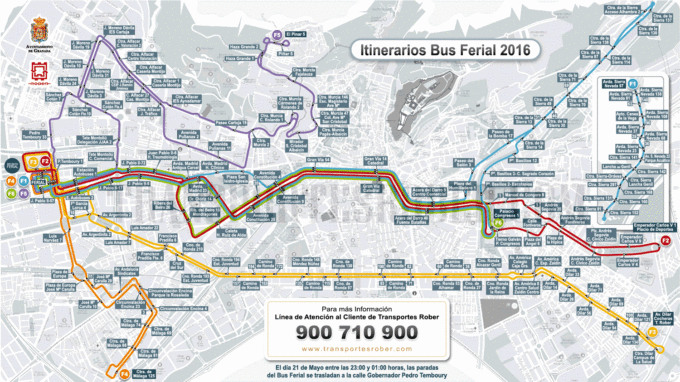 ITINERARIOS BUS FERIAL 2016