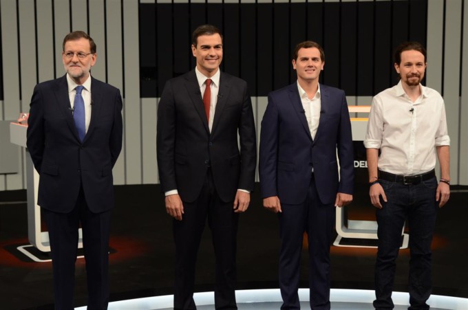 rajoy pedro sanchez rivera pablo iglesias debate a cuatro