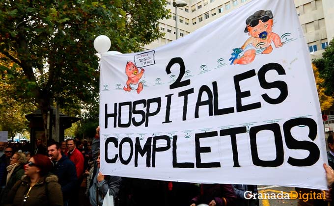 manifestacion por dos hospitales completos