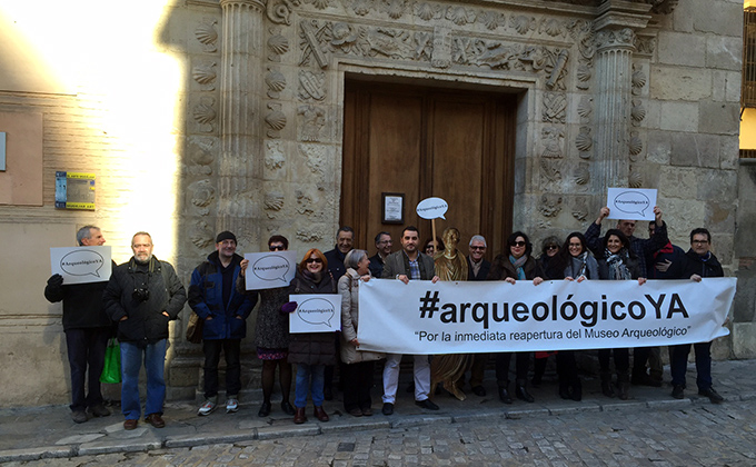 protesta museo arqueologico ciudad accesible