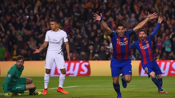 Octavos-Champions-League-Barcelona-Saint-Germain suarez messi penalti