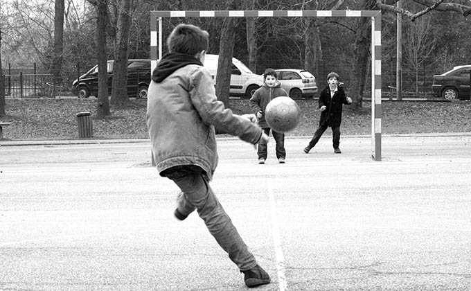 futbol, jugar, niños, deporte