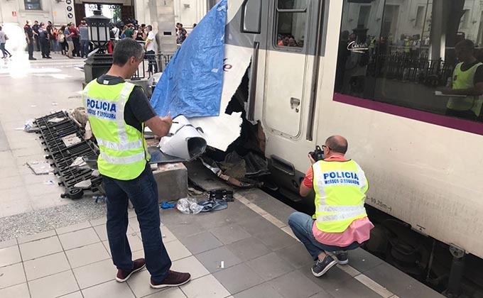 Accidente ferrovial en Barcelona