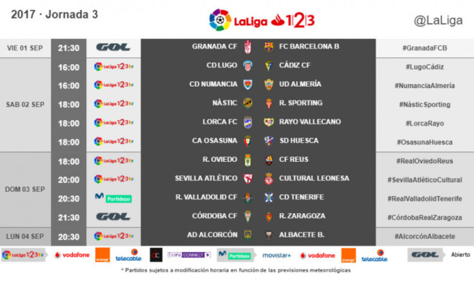 Jornada 3 Liga 123