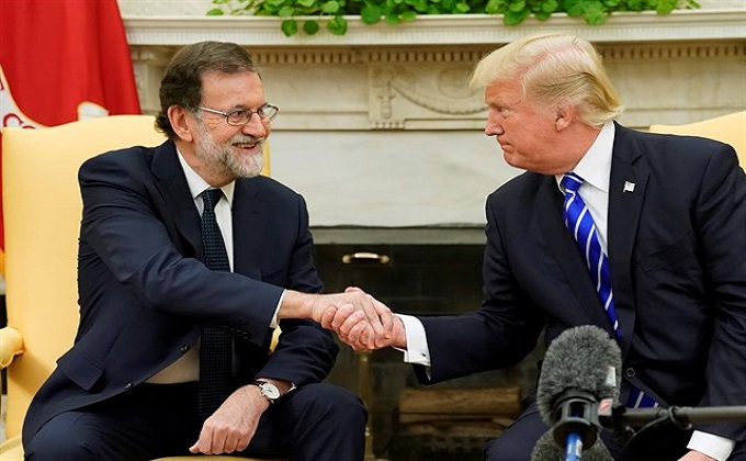 rajoy y trump - Reuters