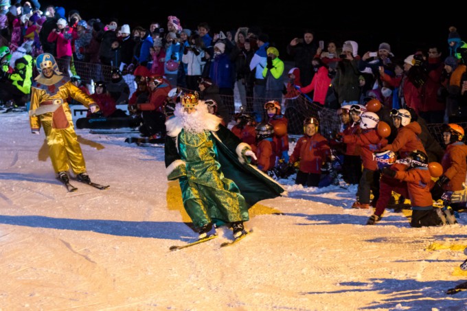 Reyes Magos Esquiando