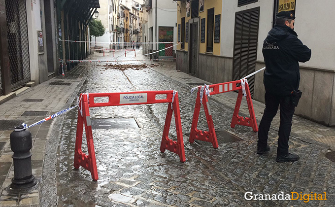 calle elvira caida cornisa cortada