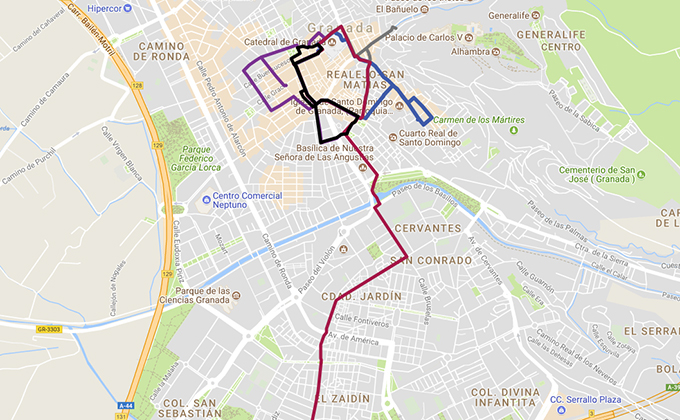 mapa lunes santo itinerario