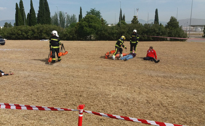 simulacro aeropuerto granada