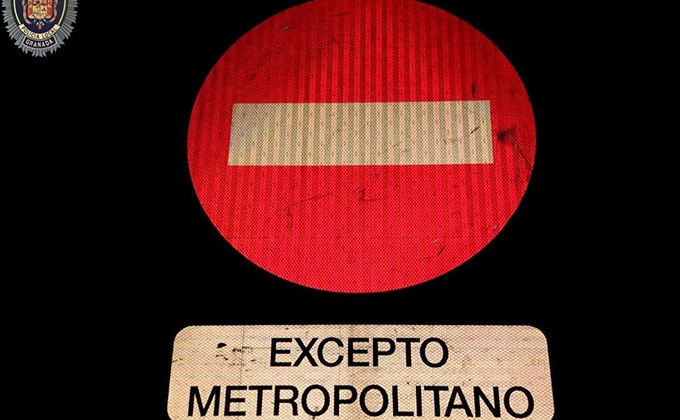 trafico prohibido paso metro