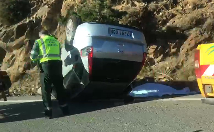 foto accidente carretera sierra