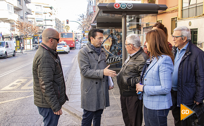 Mejora de accesibilidad aceras y paradas de autobuses Zaidin