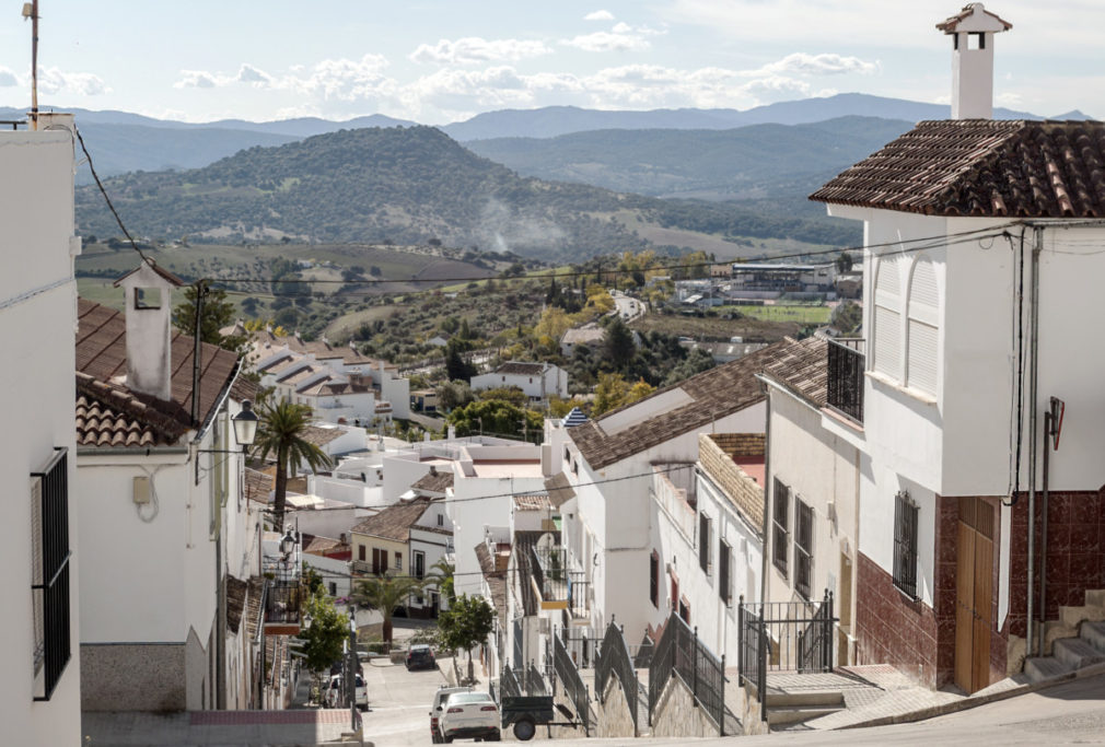 Street in the town of Pampaneira in Granada