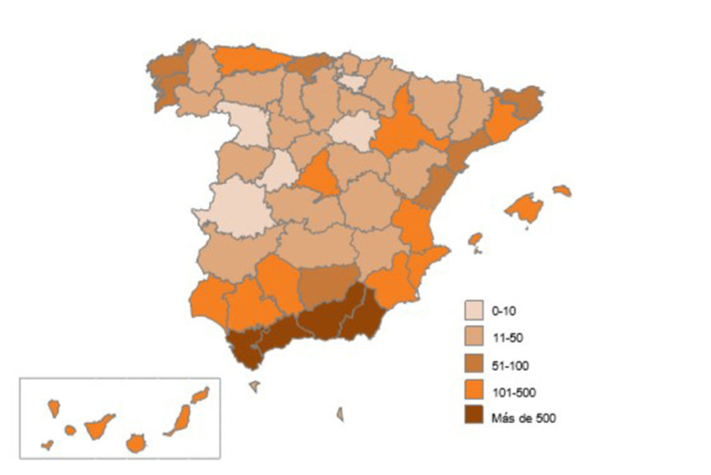 deuncias activas por provincias