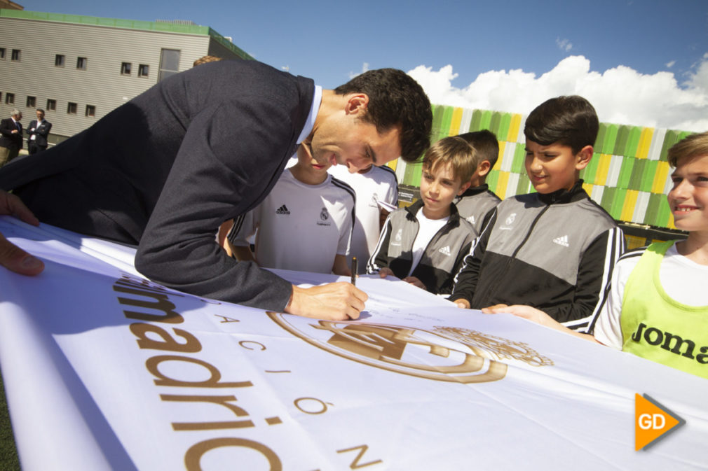 Acto de clausura de la Fundacion Real Madrid con Alvaro Arbeloa en Inacua Antonio Prieto