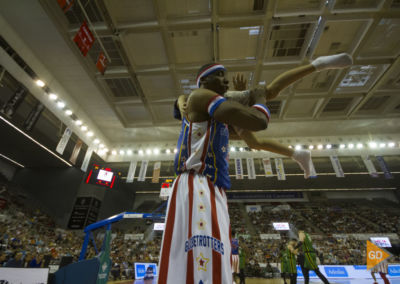 Espectáculo de los Harlem Globetrotters en el palacio de los deportes de Granada