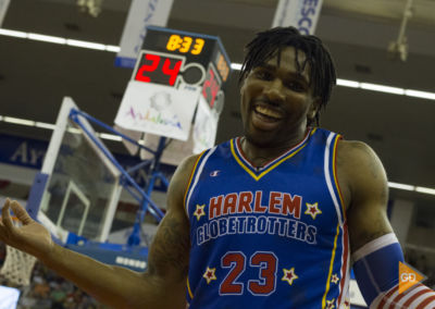 Espectáculo de los Harlem Globetrotters en el palacio de los deportes de Granada