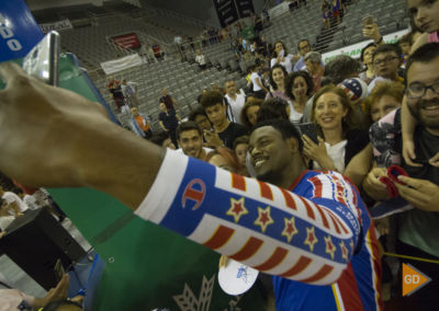 Espectáculo de los Harlem Globetrotters en el palacio de los deportes de Granada