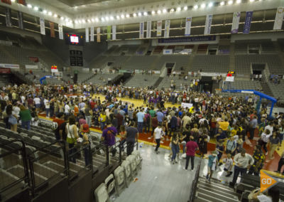 Espectáculo de los Harlem Globetrotters en el palacio de los deportes de Granada