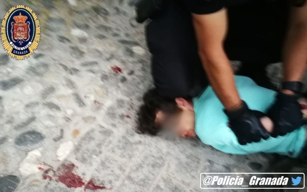 Policía Local de Granada detiene al presunto agresor de una mujer apuñalada