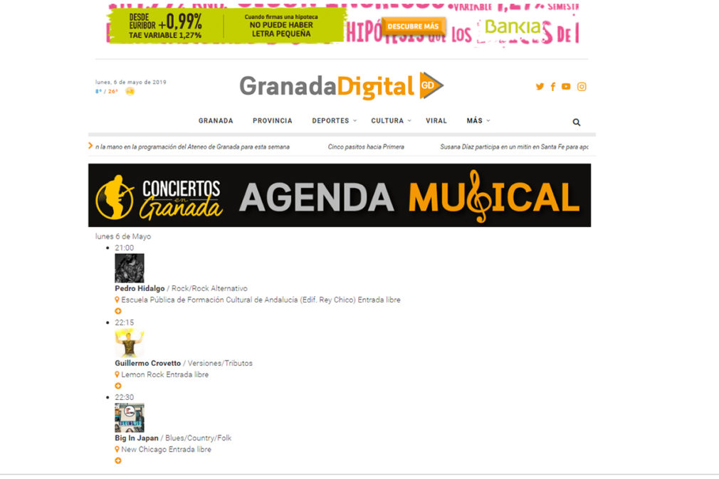 agenda musical GD