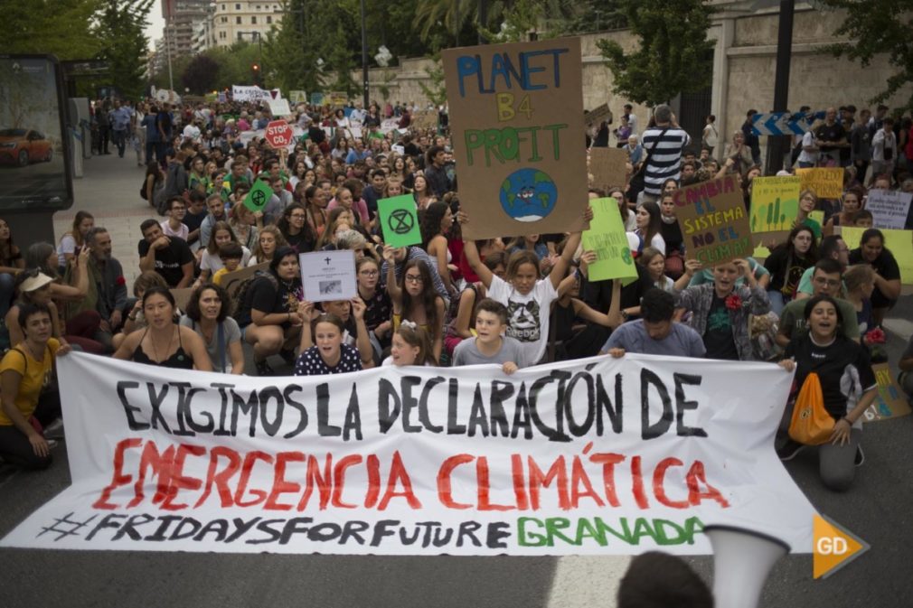 Manifestacion contra el cambio climatico en Granada