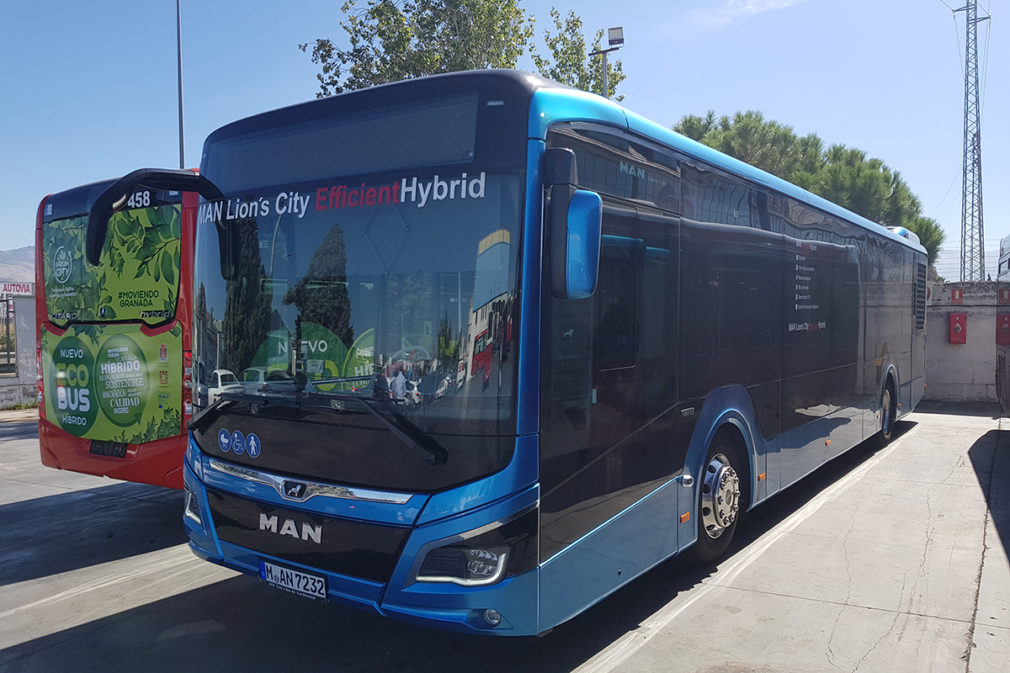 autobús Híbrido en pruebas marca Man