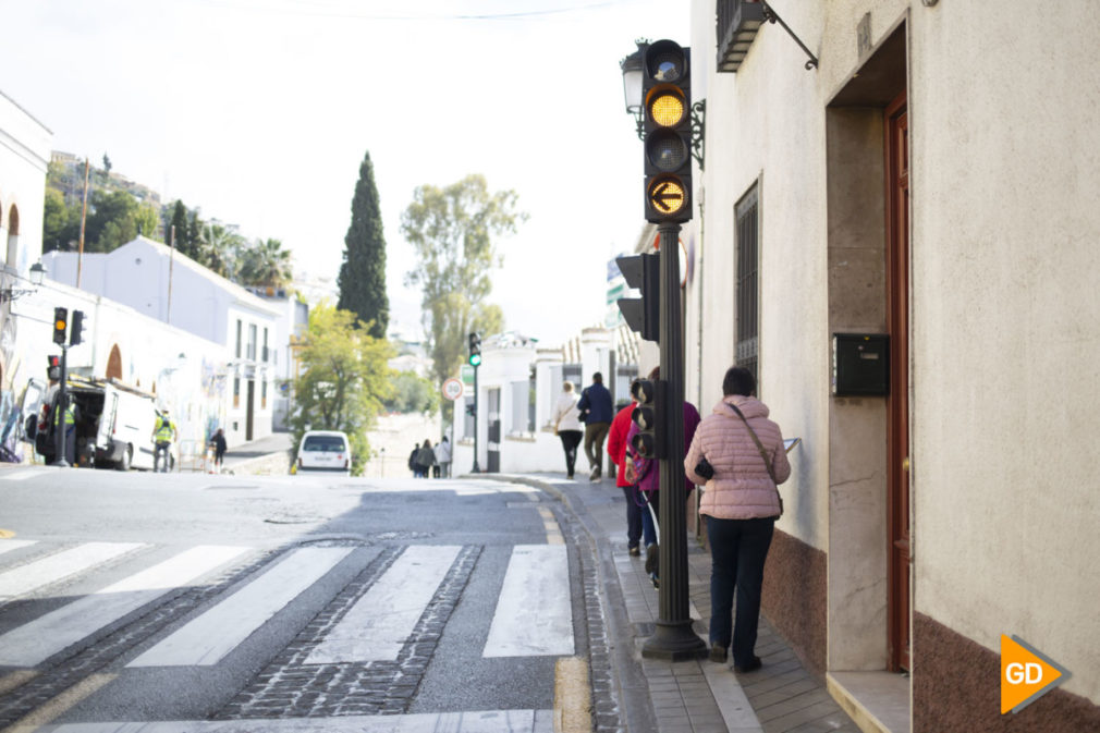 Semaforo de la calle Molinos en El Barrio del Realejo