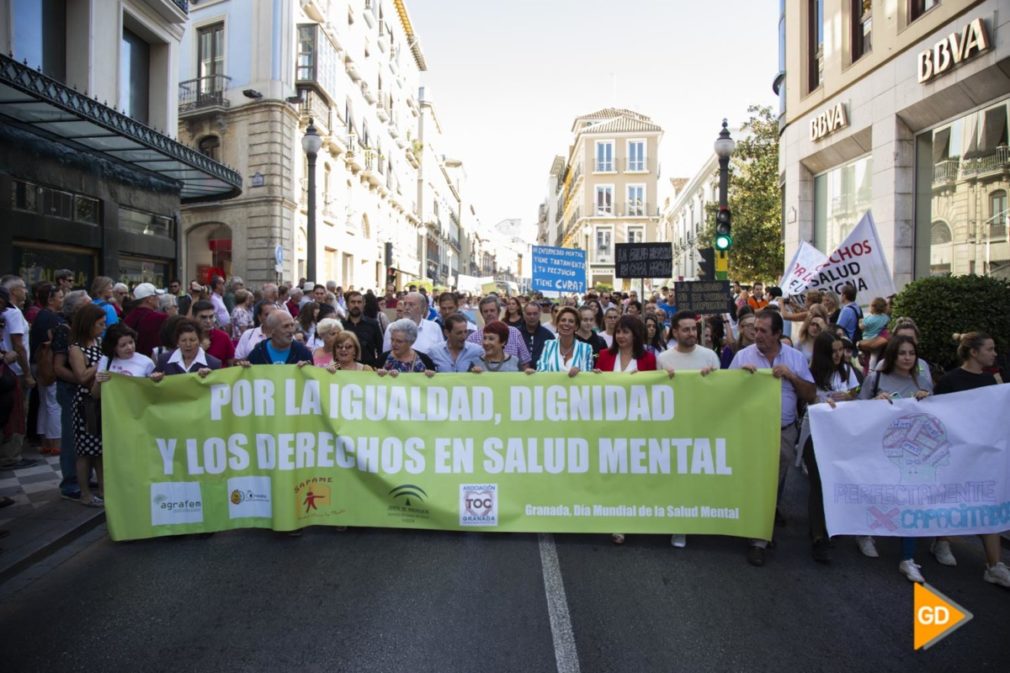 concentracion en Granada por el dia mundial de los enfermos de salud mental