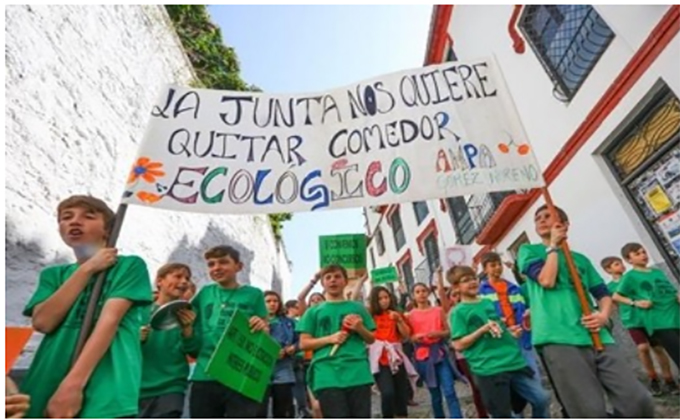 protesta comedor gomez moreno