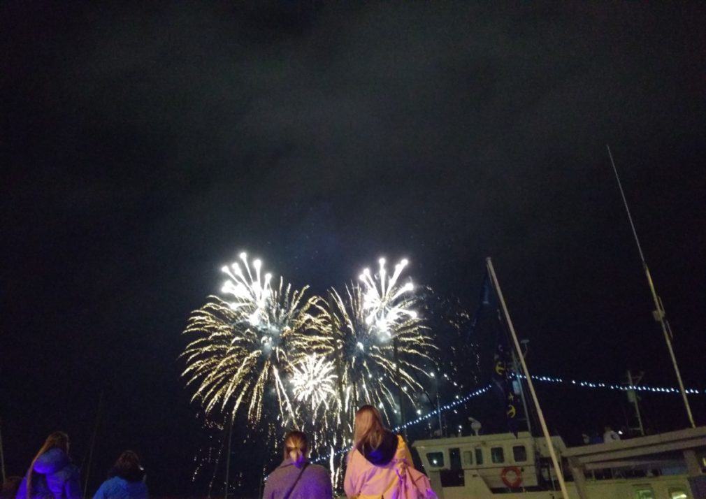 Fuegos artificiales en Poole 2019