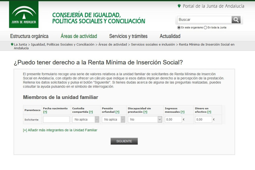 El simulador de la Renta Mínima registra más de 56.000 consultas desde su puesta en marcha en el mes de julio pasado