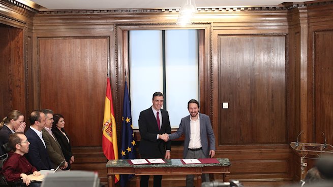 pedro sanchez y pablo iglesias