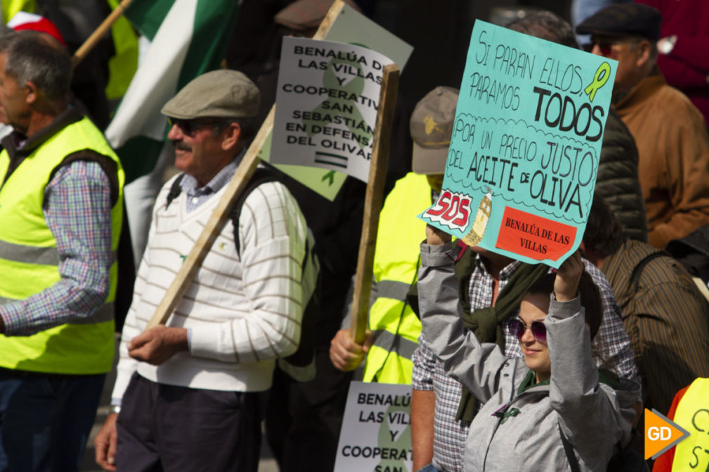 Tractorada y manifestación de los agricultores de la provincia de Granada