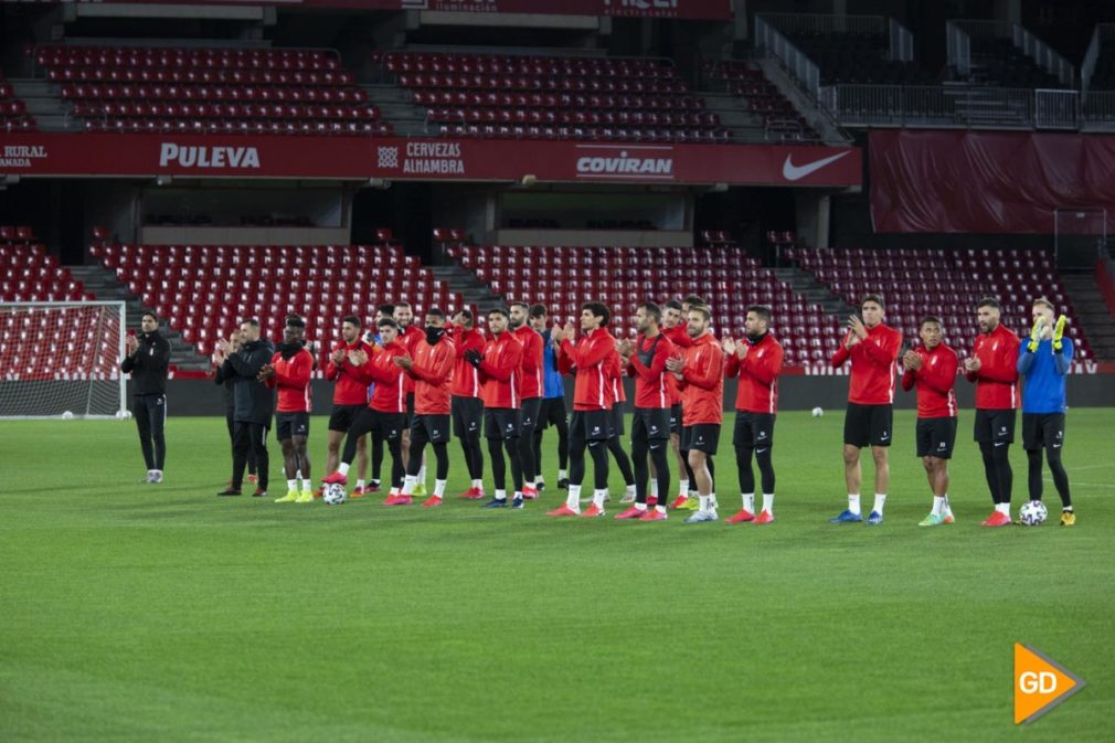 Ultimo entrenamiento del Granada CF previo al partido de vuelta de las semifinales de la Copa