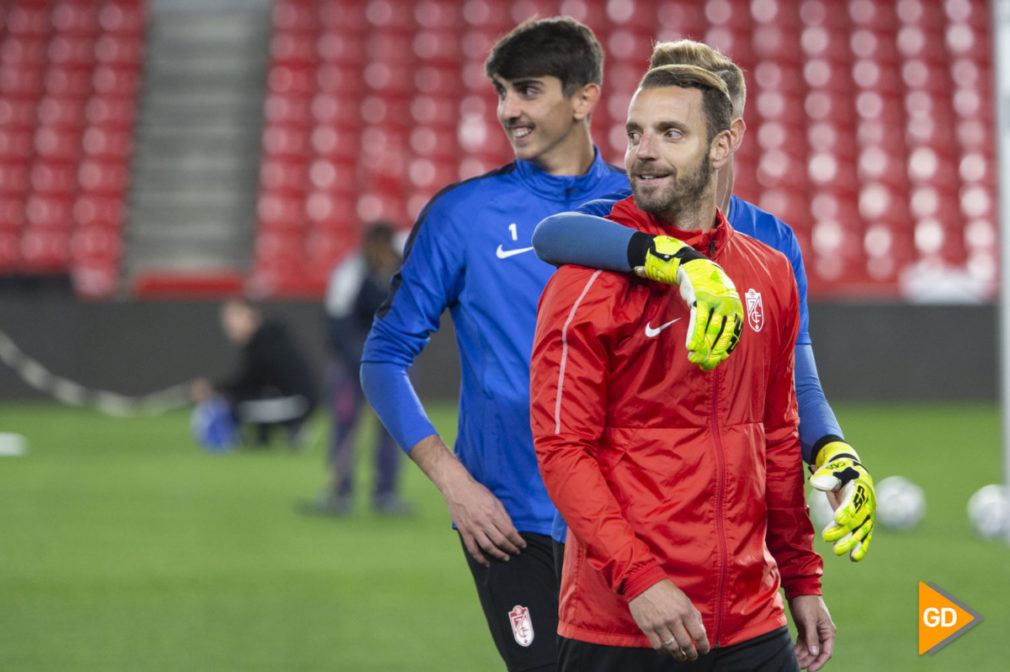 Ultimo entrenamiento del Granada CF previo al partido de vuelta de las semifinales de la Copa